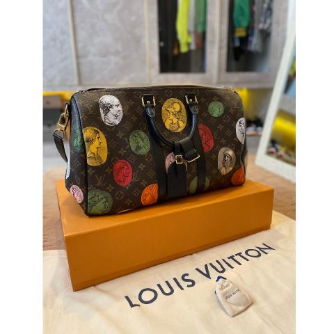 Louis Vuitton LV Fornasetti Keepall Brown Leather ref.333106 - Joli Closet