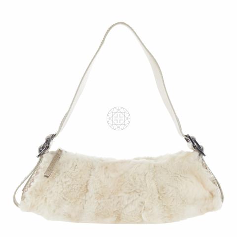 fur off white bag