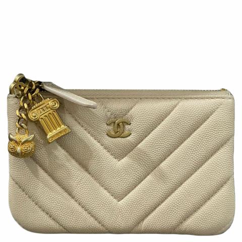 Chanel Chevron O Case with Ancient Greek Charm