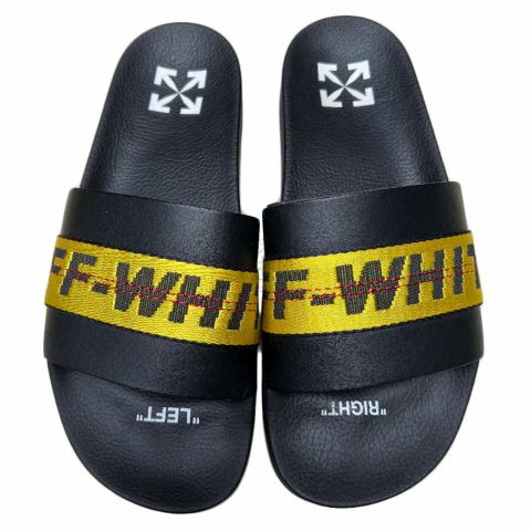 Sell Off White Industrial Belt Slide Sandals Black HuntStreet