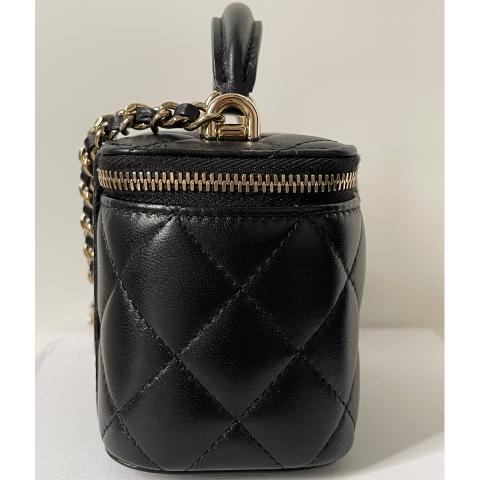 Chanel 2021 Classic Small Vanity w/ Chain - Black Mini Bags