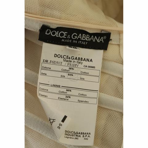 Sell Dolce & Gabbana Floral Dress In Cream - Nude/Cream/Off-White |  