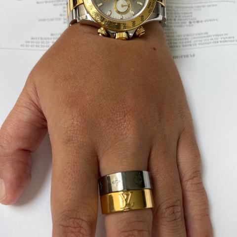 Louis Vuitton Instinct Set Of 2 Rings Gold / Grey Base Metal Medium – Luxe  Collective