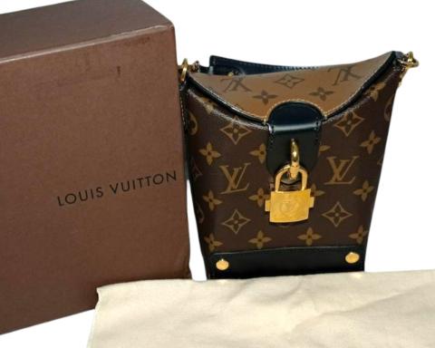 Louis Vuitton Bento Box EW Monogram Reverse Brown in Canvas with Brass - US
