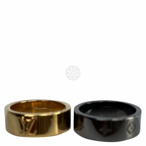 Louis Vuitton LV Instinct Ring logo Ring Gold Plated Gold Women
