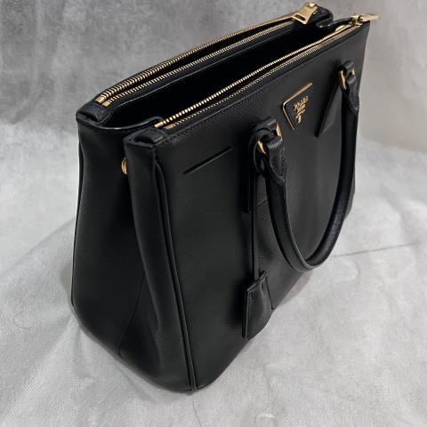 PRADA Nylon Saffiano Double Zip Camera Bag Black 1269855