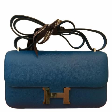 Hermès Constance Elan Bag 25 Blue Izmir Epsom