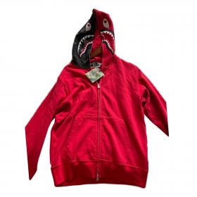 A Bathing Ape WGM Shark Full Zip Hoodie - Red