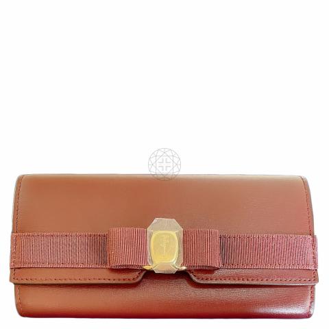 Salvatore Ferragamo Vara Bow Wallet Red