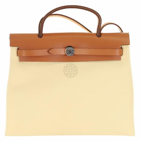 Hermes Herbag Canvas Satchel (SHG-33496) – LuxeDH