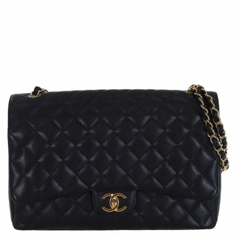 Sell Chanel Maxi Caviar Classic Double Flap Shoulder Bag - Black |  