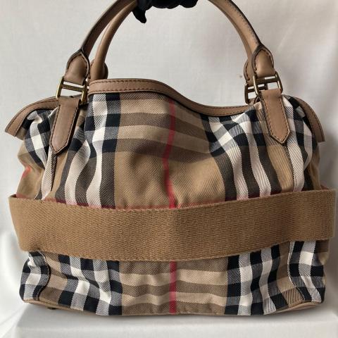 Vintage Burberry Nova Check bag leather and suede Multiple colors Beige  ref.511412 - Joli Closet