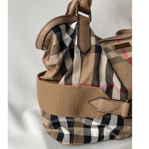 Vintage Burberry Nova Check bag leather and suede Multiple colors Beige  ref.511412 - Joli Closet