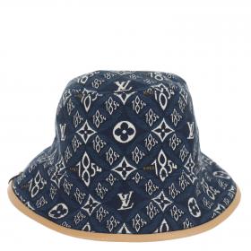 Louis Vuitton Reversible Monogram Denim Bobbygram Bucket Hat Fisherman Cap  8601469S Silk Cotton Polyester ref.303342 - Joli Closet