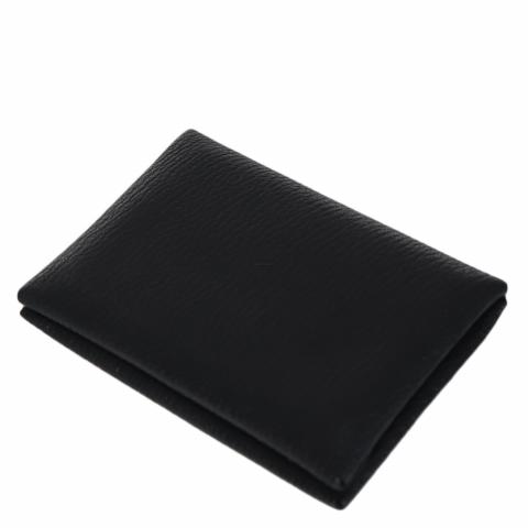 HERMES Epsom Calvi Card Case Black 663861