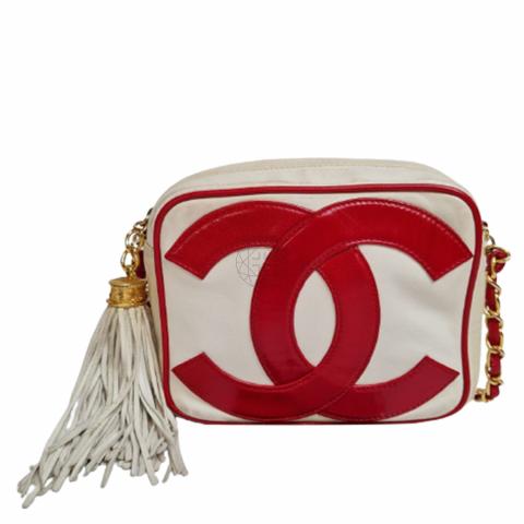Sell Chanel Vintage Mini CC Camera Bag - Red/White