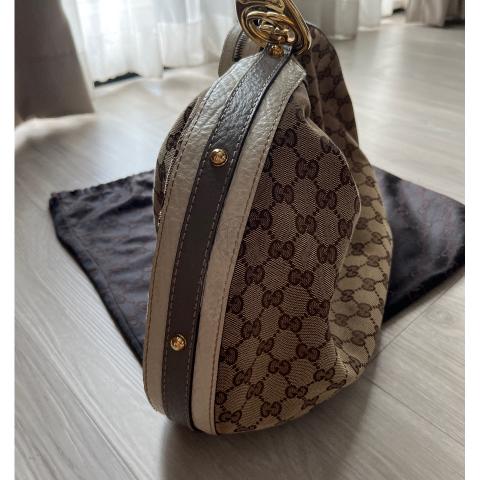 Gucci Brown Original GG Canvas Wave Hobo QFB1QF2B0B000