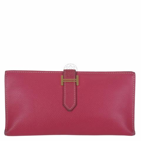 Shop HERMES HERMES PADOCK CHANGE PURSE BLEU BRUME VERT CRIQUET