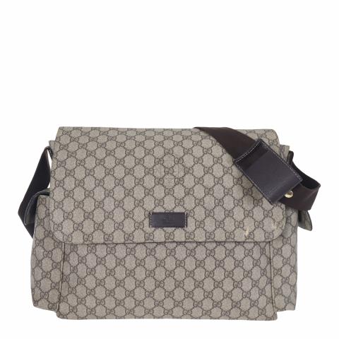 Sell Gucci GG Coated Canvas Diaper Bag - Brown 