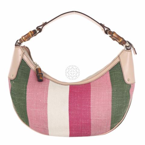 Bamboo Ring Hobo Bag - Signature Canvas/Green – ZAK BAGS