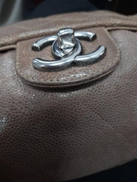 Sell Chanel Glazed Caviar Quilted Elastic Flap Bag - Brown