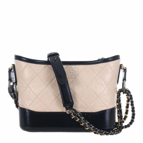 CHANEL GABRIELLE MINI METALLIC GOLD CALF LEATHER SLING BAG (2366xxxx), WITH  DUST COVER, NO CARD