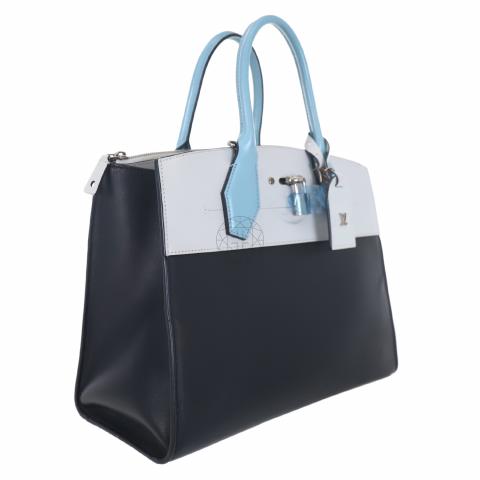 Sell Louis Vuitton Two-Tone City Steamer MM 2-Way Shoulder Bag - Blue