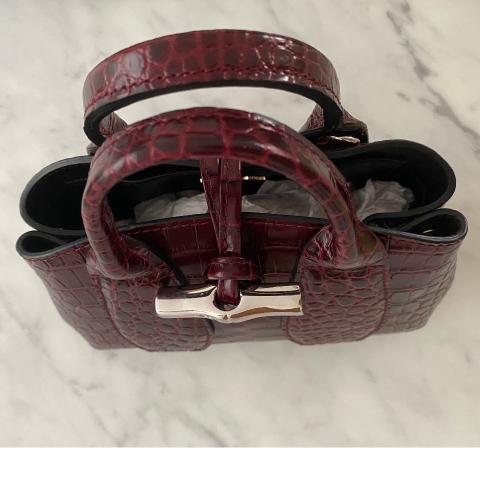 Roseau XS Handbag Sky Blue/Red - Leather (10057HDJH90)