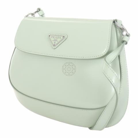 Cleo calfskin handbag Prada Green in Pony-style calfskin - 35328610