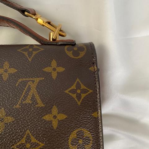 Monceau cloth handbag Louis Vuitton Brown in Cloth - 32242629