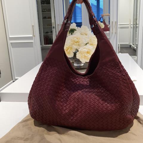 Sell Bottega Veneta Intercciato Campana Bag - Red