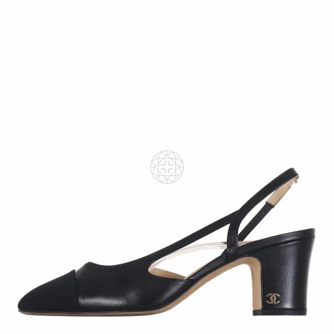 Sell Chanel Leather Slingback Pumps - Black 