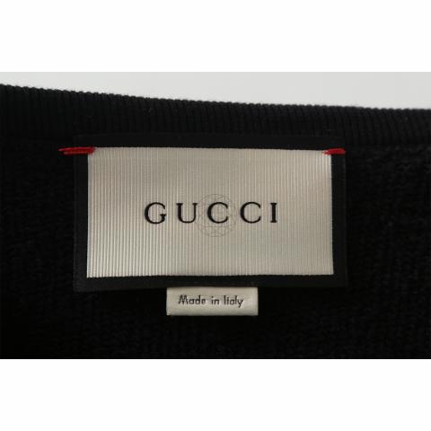 Gucci Felted Cotton Snake-print Sweatshirt, Black, ModeSens