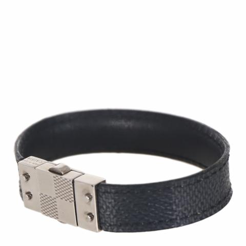 Louis Vuitton Damier Clip Leather Reversible Bracelet - Black, Brass  Bangle, Bracelets - LOU787727