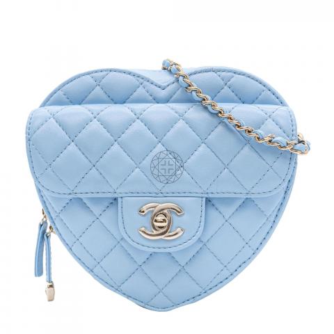 Sell Chanel Large Heart Bag in Blue Lambskin with LGHW - Cobalt Blue |  