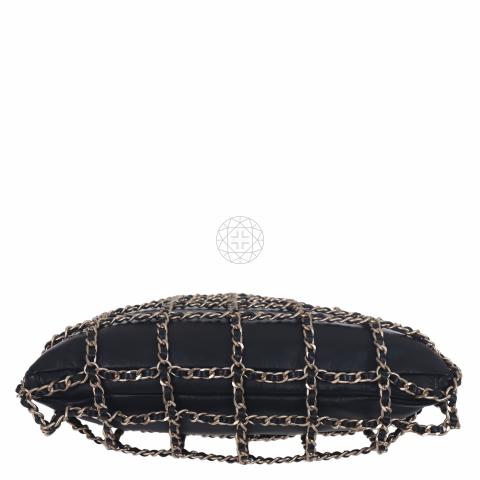 Chanel Black Nylon Flat Chain Handle Tote Medium Q6B0XE21K7006