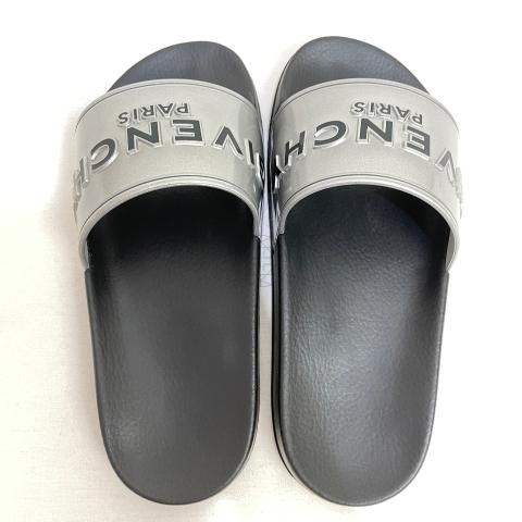 Silver givenchy outlet slides