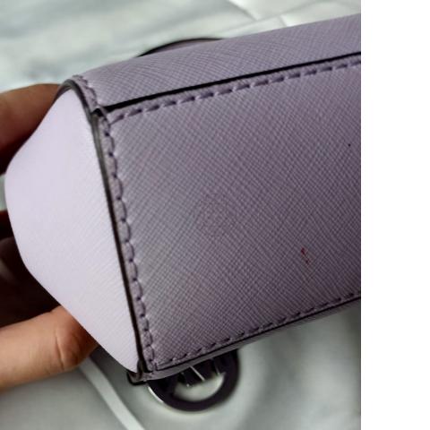 Michael Kors Ava medium top handle flap satchel Damson plum purple
