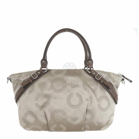 Sell Coach Madison Dotted Op Art Sophia Tote Bag Brown