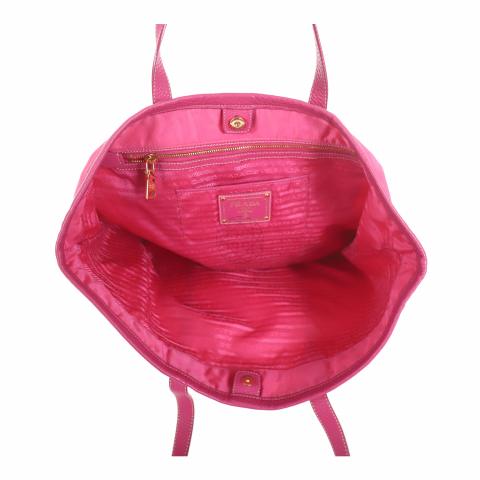 Sell Prada Nylon Logo Jacquard Tote Bag Pink