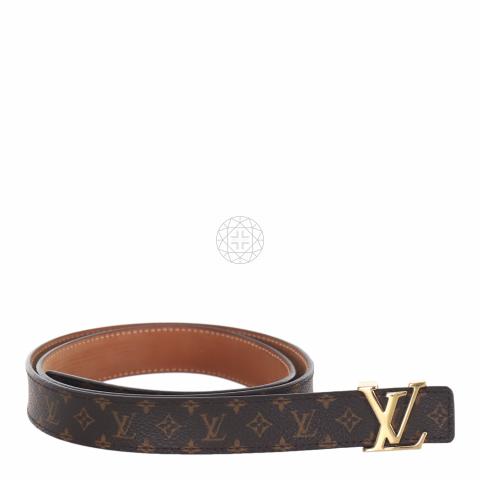 Louis Vuitton Black Epi Leather Lv Initiales Belt (size 90) in Brown