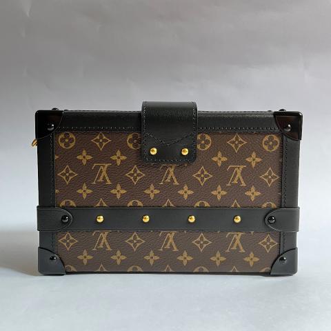 Petite malle cloth handbag Louis Vuitton Brown in Cloth - 25864724