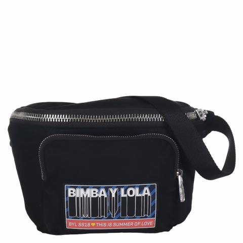 tas shoulder-bag Bimba Y Lola Logo Strap Black Messenger Bag