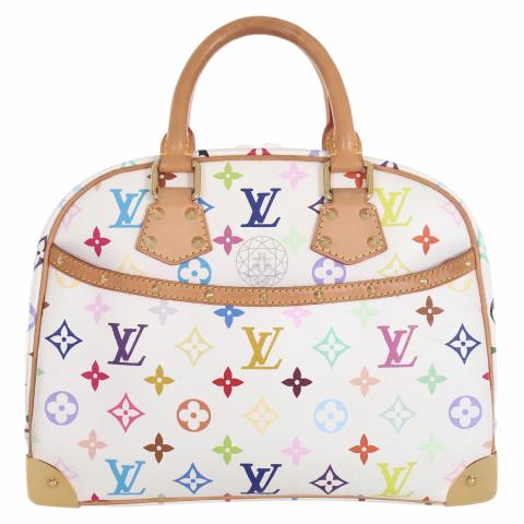 LOUIS VUITTON White Monogram Multicolor Trouville Satchel Bag - Sale