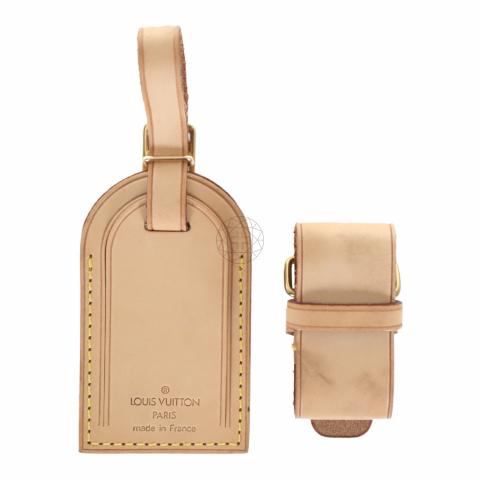 Louis Vuitton Brown Leather Small Luggage Tag - Yoogi's Closet