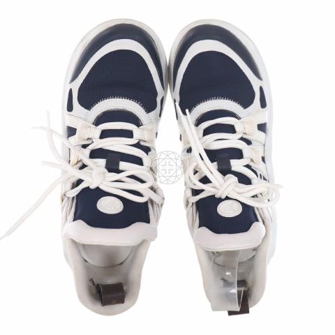 Louis Vuitton Navy and White Archlight Trainers Size EU 39 £985