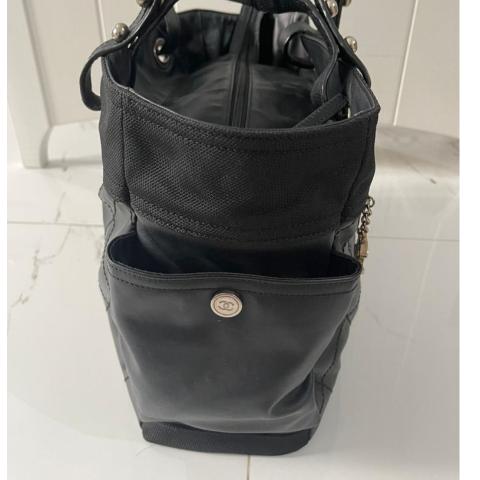 chanel deauville black tote bag
