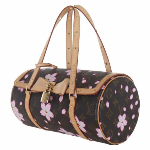 Louis Vuitton Takashi Murakami Cherry Blossom Canvas Papillon Bag., Lot  #77041