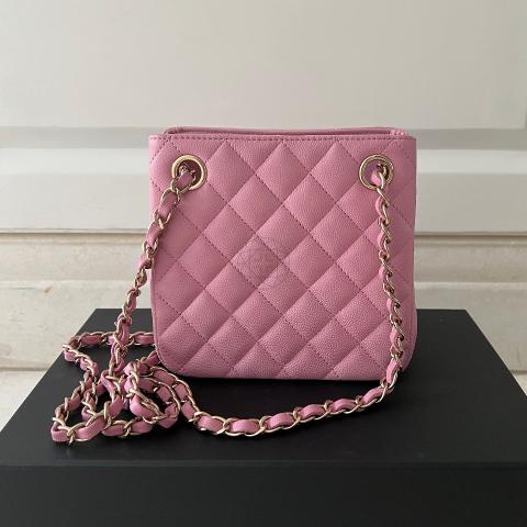 A Pink Chanel Mini Bowling Bag Chanel