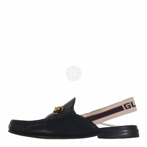 Sell Gucci Horsebit Slingback Sandals - Black 